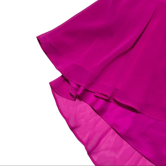 bebe Fuchsia Pink Deep V Neck Mini Dress, Size 00 - Picture 7 of 9